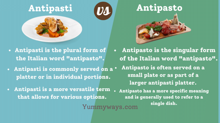 Antipasti vs Antipasto