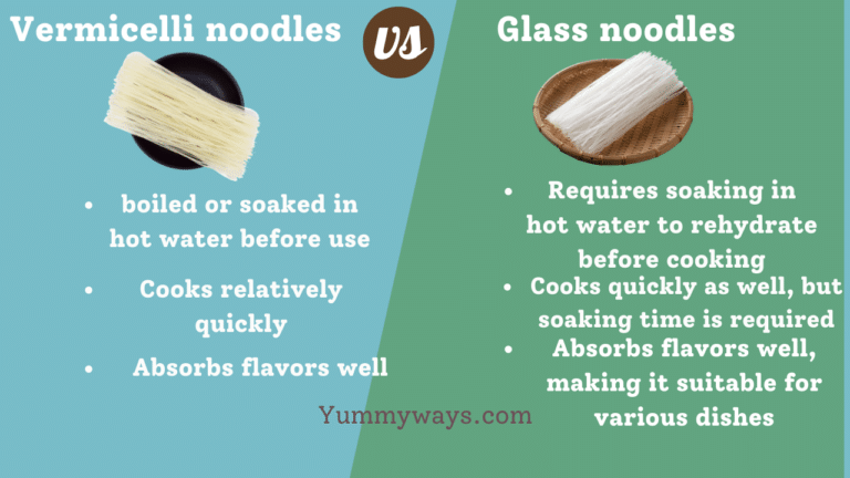 Vermicelli vs glass noodles
