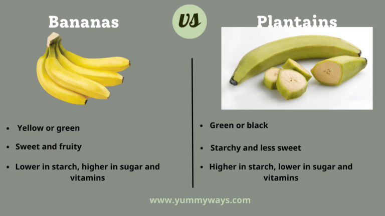 Bananas vs Plantains